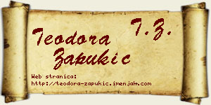 Teodora Zapukić vizit kartica